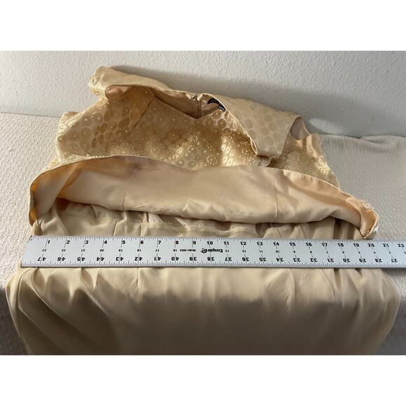 Nebiani Women's 18W Gold 2-Piece Dress Suit Formal Polka Dot STAIN ON FRONT - Picture 9 of 16